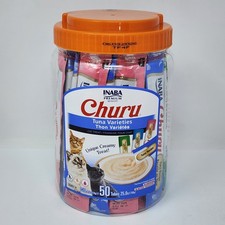 Inaba Cat Churu Puree Tuna Varieties Tub 50 Tubes Exp 06/2026