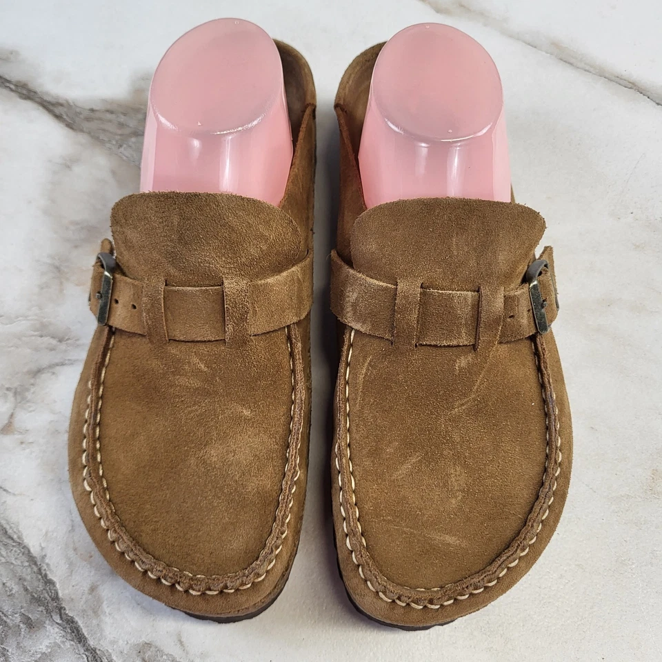 Birkenstock Buckley Tan Suede Clog Women's Size 40 Narrow Fit - Image 4 of 4