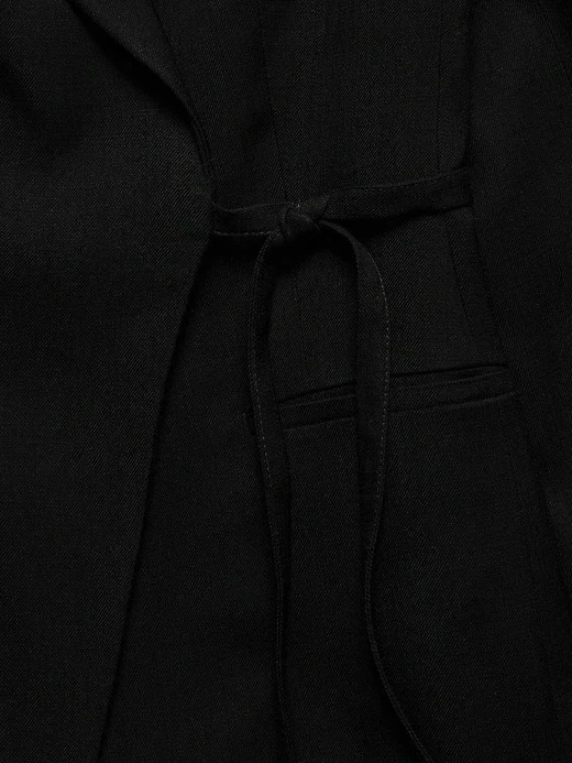 Banana Republic 8 Drapey 斜纹裹身西装外套黑色 #713670 RT 250 美元 — 第 4/4 张图片