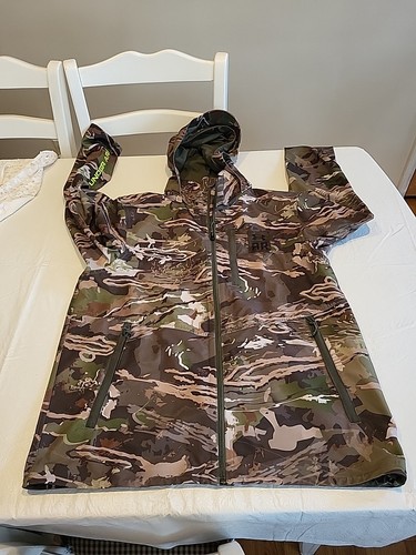Under Armour Storm Ridge Reaper Jacket Forest Camo Mens Large Full Zip Hooded - Picture 2 of 24