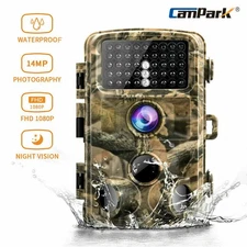 Campark 14MP Trail Camera 1080P Hunting Wildlife Game Spy Cam 3 PIR No wifi IP66