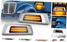 LED Sequential Turn Signal Lights Side Marker Lights,5X Brighter Smoked Lens