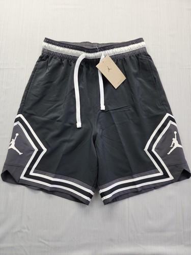 New Nike Air Jordan Diamond Dri-FIT Woven Shorts Charcoal Black Size Small 7" - Picture 2 of 15