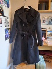 De La Creme Black Trench Coat