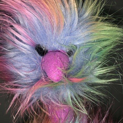 NWT Jellycat Rainbow Pompom Emu Ostrich Stuffed Plush Animal Furry Bird Purple - Picture 6 of 7