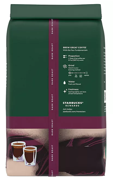 STARBUCKS ESPRESSO ROAST 1kg•2袋 Starbuck's | Espresso Roast - Whole Bean, 100% Arabica