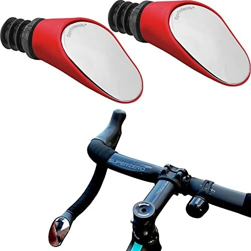 Sprintech Drop Bar Mirror Red Pair eBay