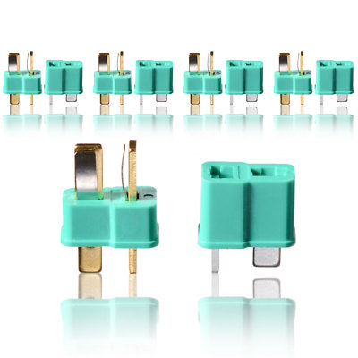 High Current T Connector T Male T Female Green w DEANS 5 Pairs partCore 10018