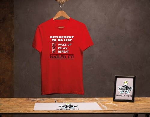 Funny Retirement To do List mens retirement gifts. leaving Retirement Slogan tee - Picture 5 of 13