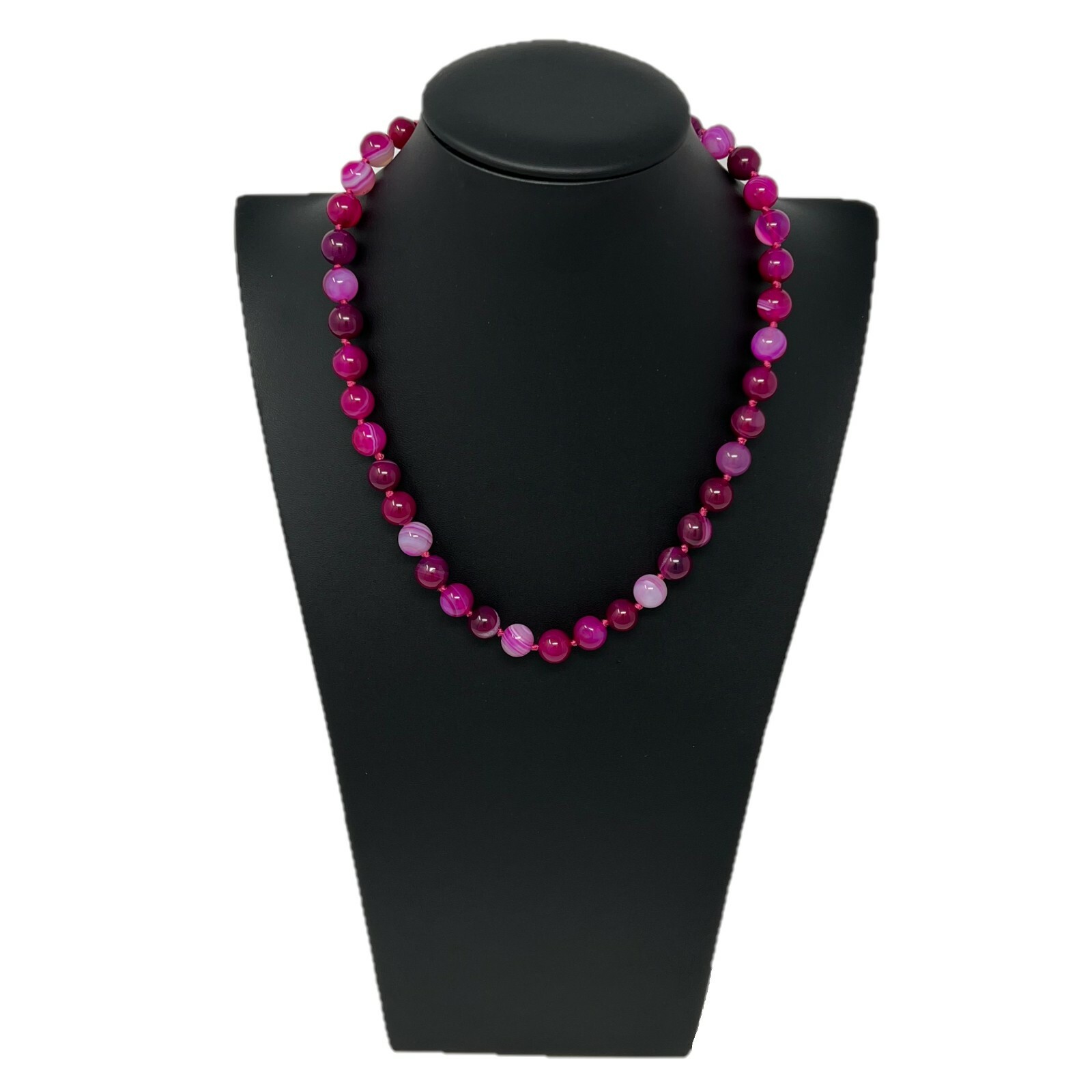 Collar Gargantilla De Piedra Dura Mujer Elegante Modelo Clásico Fucsia Rosa