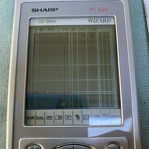Sharp Wizard Electronic Organizer Model OZ-590A Power USB Cable Manual CD Driver - Photo 4 sur 12
