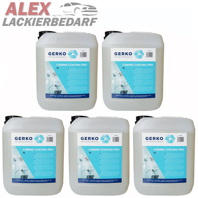5x 5L Gerko Klebelack PRO Kabinenklebelack Antidust Staubbindelack Lackierkabine