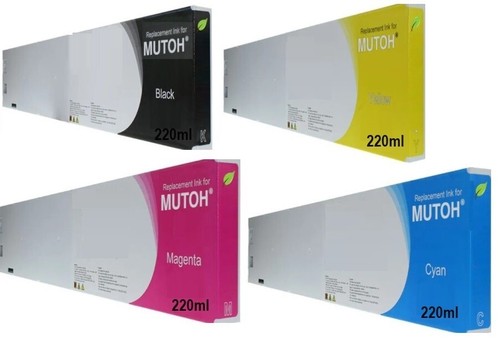 4x COMPATIBLE 220ML WATER BASED PIG MUTOH INK CARTRIDGES ValueJet 1204 1304 CYMK