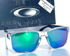 NEW Oakley HOLBROOK Shiny Clear w POLARIZED Galaxy Jade Lens Sunglass 9102