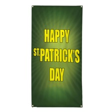 Vertical Vinyl Banner Multiple Sizes Happy St. Patrick's Day Outdoor