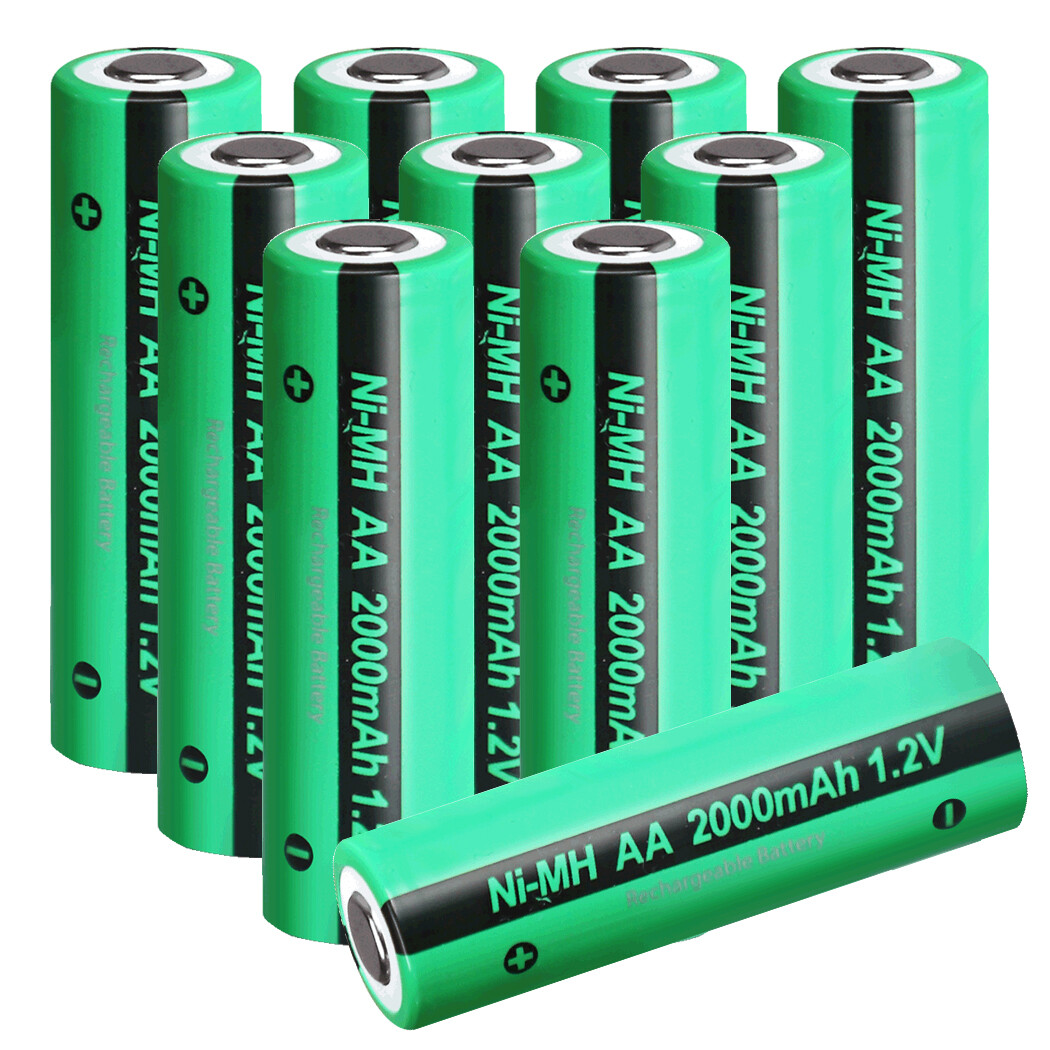 Up to 10pcs AA 1.2v 2000mAh Rechargeable Batteries High Capacity NIMH