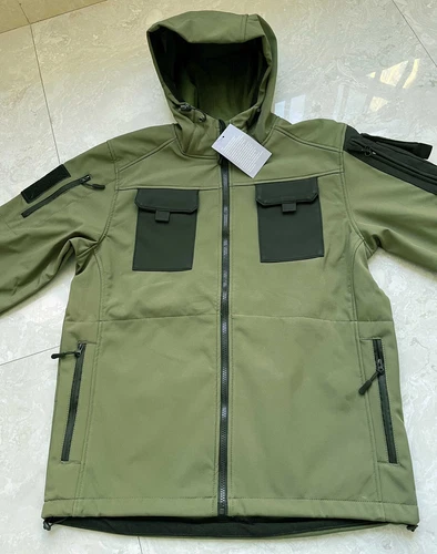 Tactical Jacket Men Military Outdoor Waterproof Hood Windbreaker Work Soft Shell - Picture 19 of 27