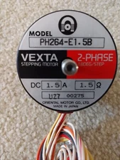 Oriental Motor PH264-E1.5B Vexta Stepper Motor 2 Phase 1.8 Degree Step Backshaft