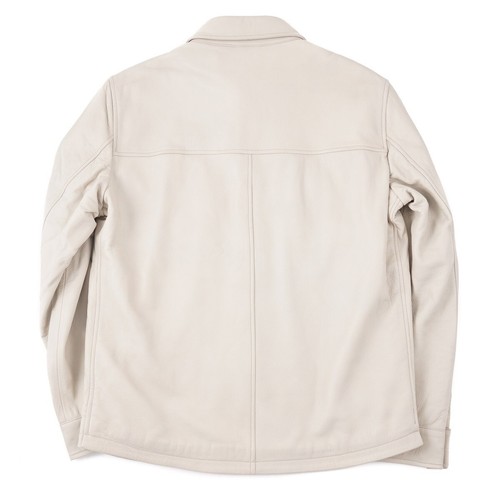 Manto Cream-Beige Soft Grained Deerskin Leather Jacket M (Eu 50) NWT - Picture 2 of 11