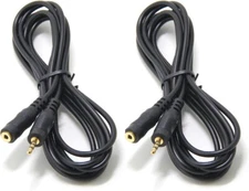(2) Pack 15ft 3.5mm 1/8" M-F Stereo Headphone Extension Audio Cable Wire VWLTW
