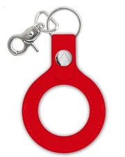 AA Program Red Rubber Key Fob Coin/Medallion Holder W/Clear Plastic Window 