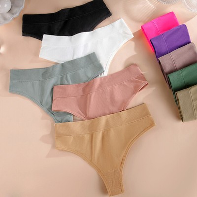 5 Pack Lot Sexy Womens Panties Thongs G string Briefs Underwear Bikini Lingeries