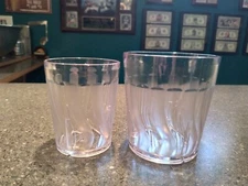Clear plastic drinking glasses Set of 12 (6 / 6 oz and 6 / 9 oz) Dishwasher safe