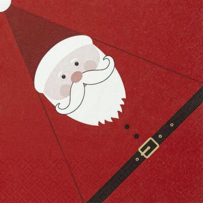 20 Servietten Fold me Santa Weihnachtsmann  Falten Weihnachten Tischdeko 33x33cm