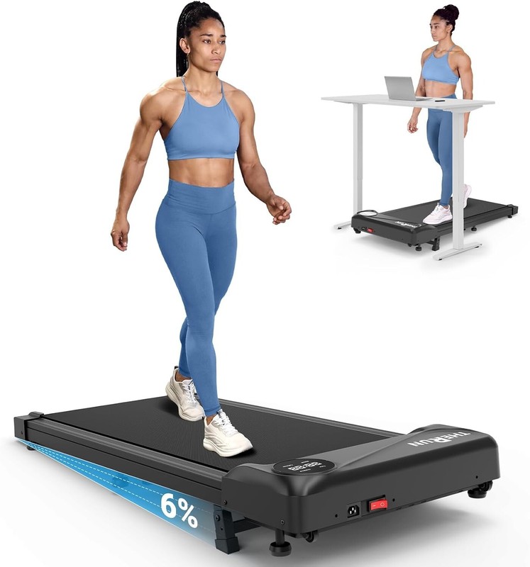 Walking Pad Treadmill, 2.5HP Portable Mini-265 lbs Capacity, Remote Control