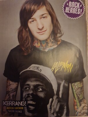 MITCH LUCKER SUICIDE SILENCE / LZZY HALE HALESTORM POSTER KERRANG