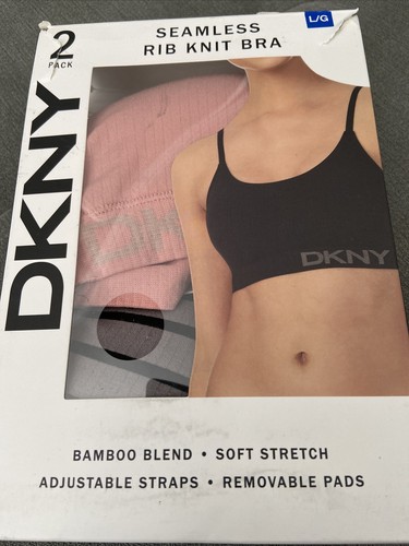 Dkny Seamless Rib Knit Bra 2pk Brand New - Picture 3 of 5