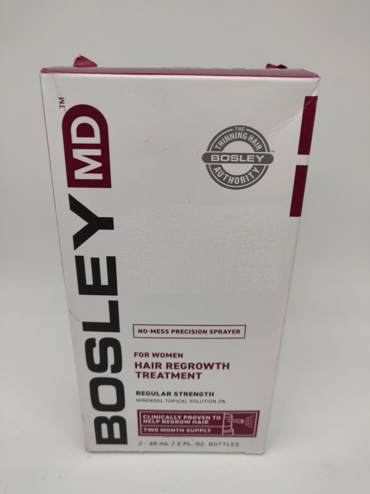 Bosley MD For Women Hair Regrowth Treatment 2 month supply Exp 03/2024