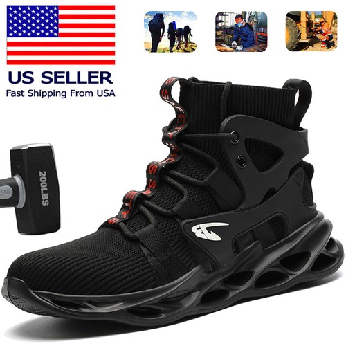 Men's Indestructible Shoes Safety Shoes Steel Toe Work Boots Anti-Punctur Hiking - Picture 14 of 30