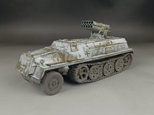1/35 Construido Segunda Guerra Mundial Invierno Alemán SWS 15 cm Panzerwerfer 42 Modelo Lanzador de Cohetes - Imagen 4 de 12