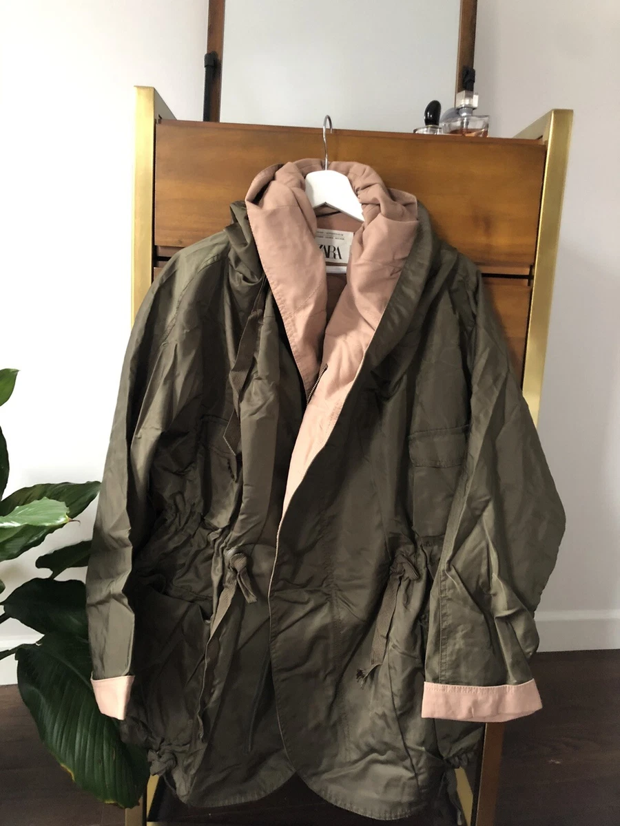 Zara khaki parka cheap