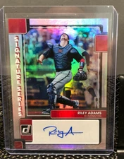 Riley Adams 2022 Donruss Signature Series Auto (RC) - Nationals