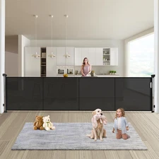 Retractable Baby Gates Dog Gate - 200" Extra Wide Expandable Child Safety Gate,