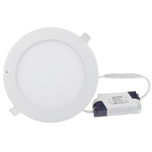 LED Round Recessed Ceiling Panel Light, Day Light 6500K, 12W/18W, Lumen 880/1320 - Picture 2 of 5