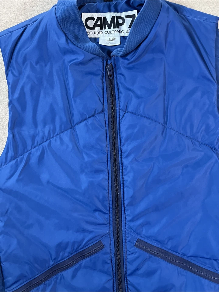 Camp 7 Vest Blue Nylon Hiking Boulder, Colorado USA Size L Thinsulate Unisex - Image 4 of 4