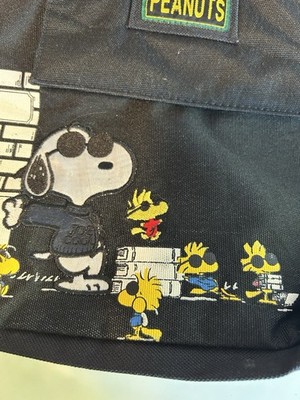 Vtg Peanuts Snoopy And The Gang Woodstock Joe Cool Embroidered Backpack Bag