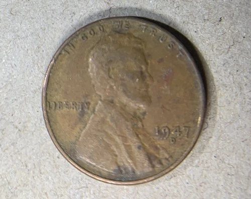 1947 D Lincoln Wheat Penny 1 Cent