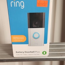 Ring Battery Doorbell Plus Video Doorbell, Two-Way Talk, Satin Nickel