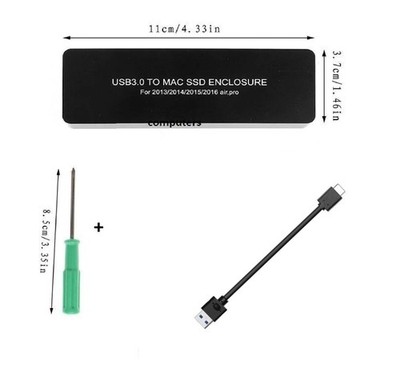Micro USB 3.0 auf SSD HDD Gehäuse für 2013-2017 MacBook Air Pro A1466 A1465