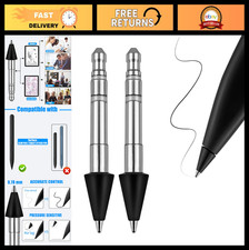 "2-Pack Stainless Slim Pen Replacement Tips - Accurate Fine Control for Smooth W