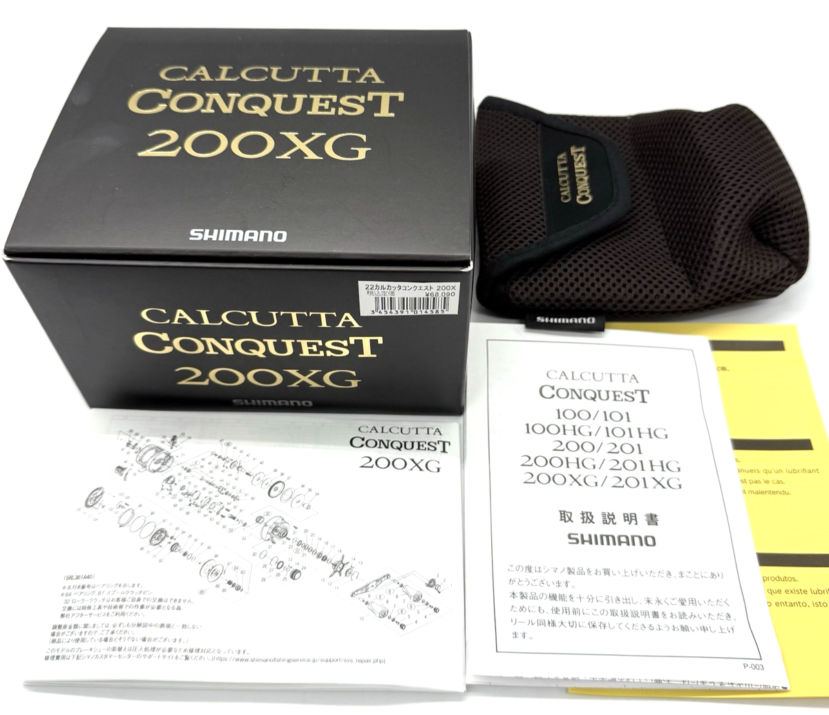 Shimano 22 CALCUTTA CONQUEST 200XG Right Handed Bait Casting Reel