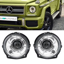 Mercedes G-Klasse W463 Klarglas Scheinwerfer DE-Linse Chrom 89-08 Facelift Optik