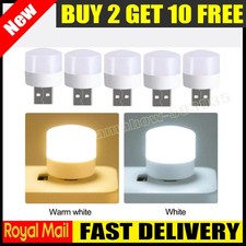 USB Portable LED Mini Night Light Small Round Lamp Computer Mobile Power Buy2+10