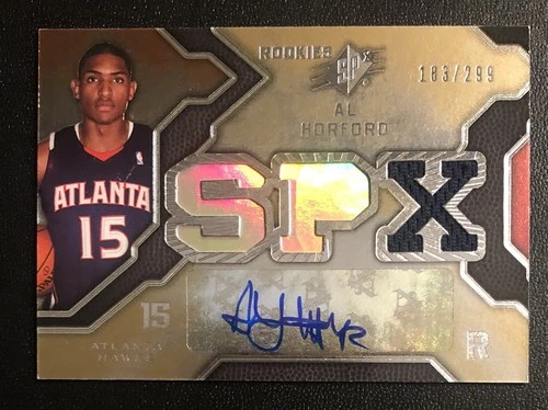 2007-08 SPX Al Horford RPA Jersey Rookie RC Patch Auto /299 Hawks Warriors #102