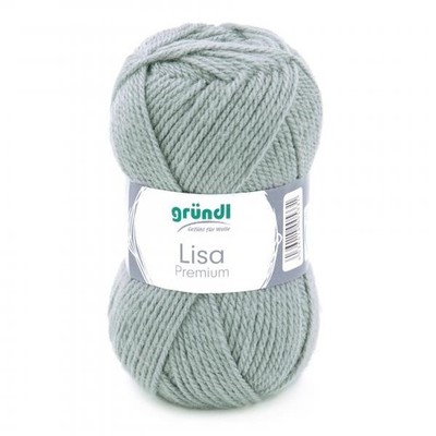 GRÜNDL WOLLE LISA PREMIUM UNI 50g KIESELGRAU LL 133 m 100g/3,18 