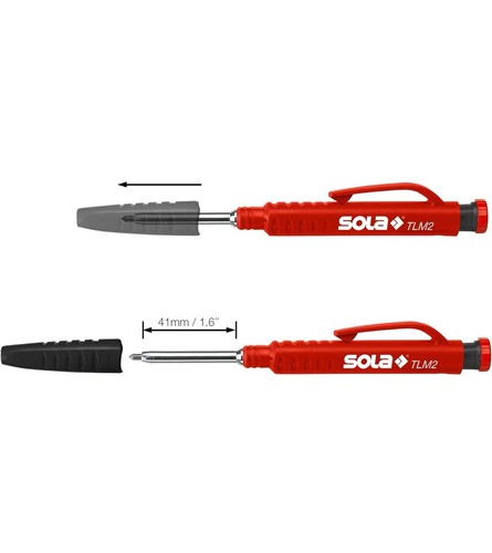 SOLA TLM2 Deep Hole Marker Construction Pencil with Built-In Sharpener - Picture 2 of 9